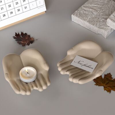 Aromatherapy Gypsum Hand Tray Silicone Mold DIY Crystal Resin Model Hand Dish Dropping Mold