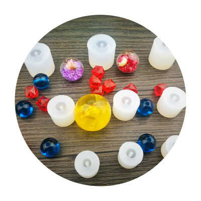 Bead Pendant Silicone Mold DIY Jewelry Mold Crystal Drip Glue AB Glue Round Spherical Body With Holes