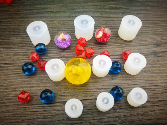 Bead Pendant Silicone Mold DIY Jewelry Mold Crystal Drip Glue AB Glue Round Spherical Body With Holes