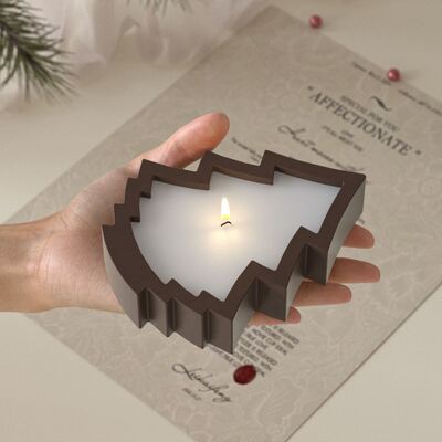 Aromatherapy Gypsum Christmas Tree Storage Tray Silicone Mold DIY Candle Cup Christmas Ornament Dropper Mold