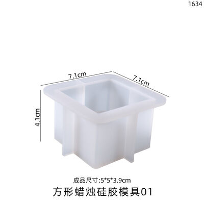 DIY Crystal Dropping Resin Candle Stand Mold Square Candlestick Pendulum Jewelry Silicone Mold