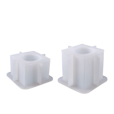 DIY Crystal Dropping Resin Candle Stand Mold Square Candlestick Pendulum Jewelry Silicone Mold