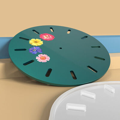 DIY Crystal Dropping Glue Mold Large Round Clock Disk Ornament Silicone Mold Spot Wholesale
