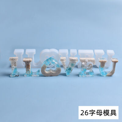 DIY Crystal Dropping Gel Mold With 26 English Letters Creative Handmade Ornament Silicone Mold