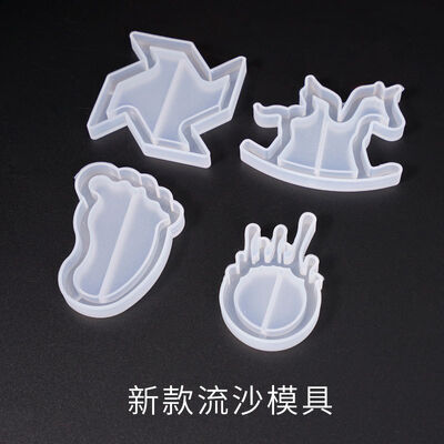 DIY Crystal Dropper Mold, Quicksand Mold, Wooden Horse Windmill Hanging Decoration, Quicksand Pendant, Silicone Mold