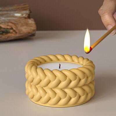 Drip rubber braided rope Fried Dough Twists rope large, medium and small storage box diy aromatherapy gypsum candle cup silicone mold