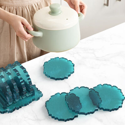 DIY crystal dropper mold, creative and practical coaster, coaster storage rack, silicone mold, spot wholesale