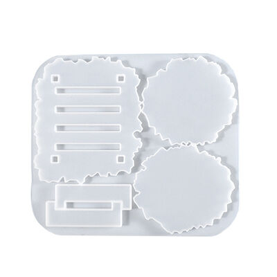 DIY crystal dropper mold, creative and practical coaster, coaster storage rack, silicone mold, spot wholesale