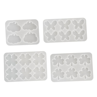 Dropped Clover Clover Butterfly Cloud Pendant Pendant DIY Keychain Pendant Silicone Mold