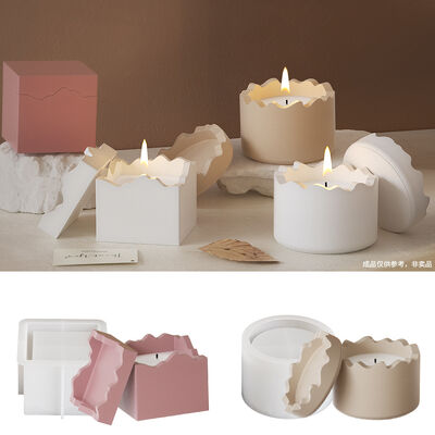 Dropping resin square circular irregular splicing storage jar aromatherapy gypsum candle cup silicone mold