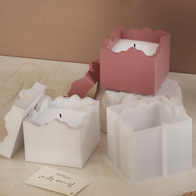 Dropping resin square circular irregular splicing storage jar aromatherapy gypsum candle cup silicone mold