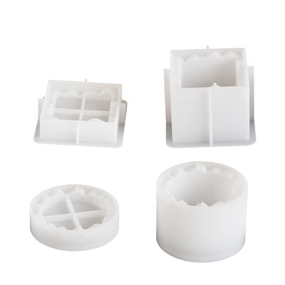 Dropping resin square circular irregular splicing storage jar aromatherapy gypsum candle cup silicone mold