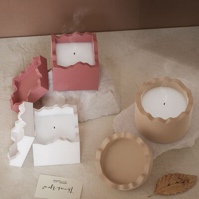 Dropping resin square circular irregular splicing storage jar aromatherapy gypsum candle cup silicone mold