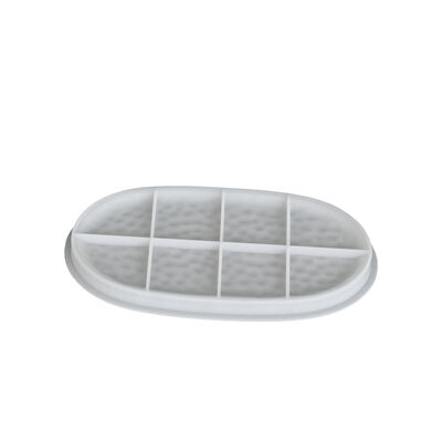 Water ripple oval aromatherapy gypsum tray silicone mold DIY jewelry storage dish drip glue mold