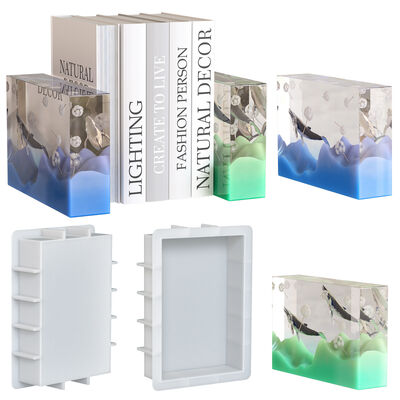 Crystal dropper resin rectangular book file ornament dropper mold DIY specimen jewelry silicone mold