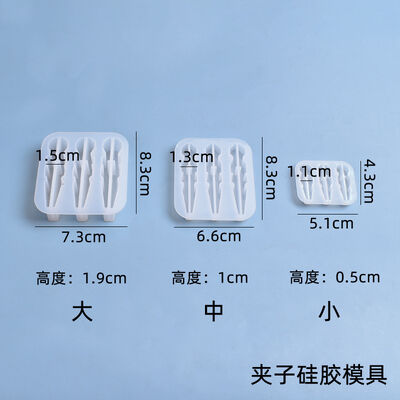 DIY crystal dropper mold in three sizes, creative handmade translucent delicate clip silicone mold