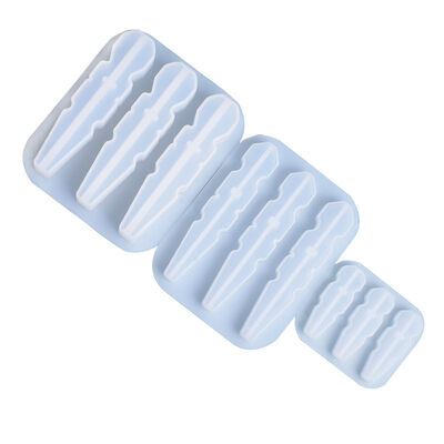 DIY crystal dropper mold in three sizes, creative handmade translucent delicate clip silicone mold