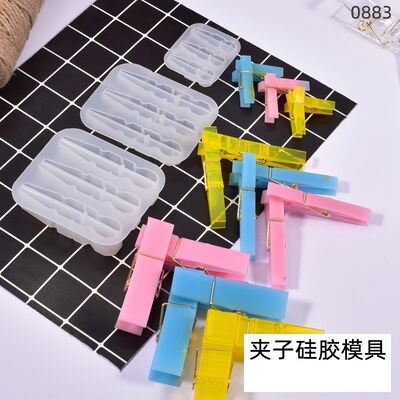 DIY crystal dropper mold in three sizes, creative handmade translucent delicate clip silicone mold