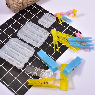 DIY crystal dropper mold in three sizes, creative handmade translucent delicate clip silicone mold