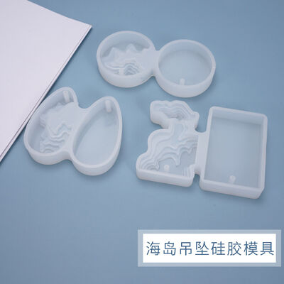 DIY Crystal Droplet Mold Island Island Creative Ladder Field Round Droplet Silicone Mold Wholesale