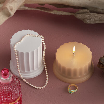 DIY crystal dropper, Roman cylindrical striped gypsum ornament, aromatherapy candle, silicone mold wholesale