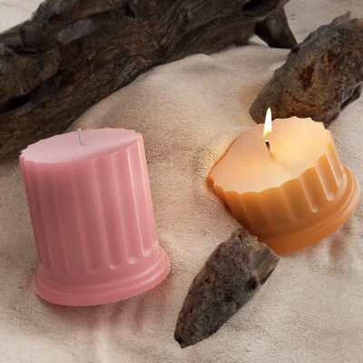DIY crystal dropper, Roman cylindrical striped gypsum ornament, aromatherapy candle, silicone mold wholesale
