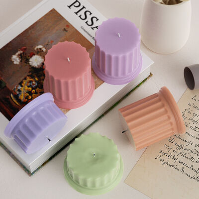 DIY crystal dropper, Roman cylindrical striped gypsum ornament, aromatherapy candle, silicone mold wholesale