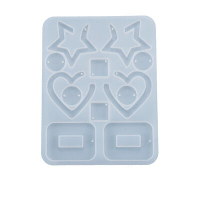 DIY Drip Glue Mold Earring Pendant Love Star Earhook Homemade Pendant Hanging Decoration Silicone Mold