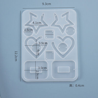 DIY Drip Glue Mold Earring Pendant Love Star Earhook Homemade Pendant Hanging Decoration Silicone Mold