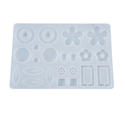 DIY Crystal Dropping Gel Mold Earrings Pendant Flower Pendant Homemade Jewelry Pendant Silicone Mold