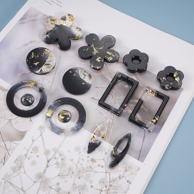DIY Crystal Dropping Gel Mold Earrings Pendant Flower Pendant Homemade Jewelry Pendant Silicone Mold