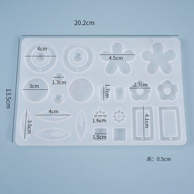 DIY Crystal Dropping Gel Mold Earrings Pendant Flower Pendant Homemade Jewelry Pendant Silicone Mold