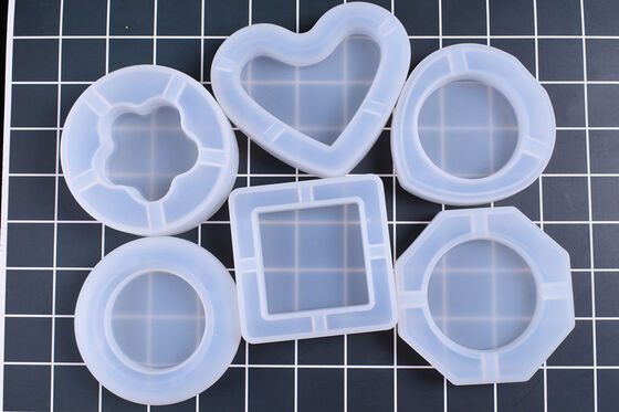 DIY crystal dropper silicone mold small heart-shaped square diamond circular plum blossom ashtray mold