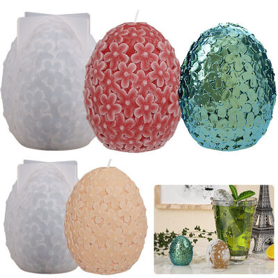 DIY crystal dropper resin egg flower ball grinding elliptical gypsum table banana candle silicone mold