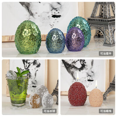 DIY crystal dropper resin egg flower ball grinding elliptical gypsum table banana candle silicone mold