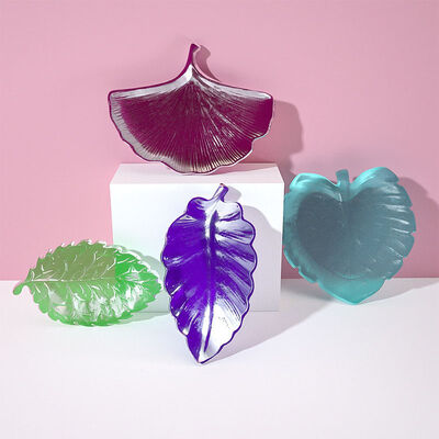 DIY crystal dropper mold, leaf storage tray, fruit dish, silicone mold