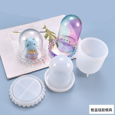 DIY crystal dropper mold homemade multi-purpose transparent cover dice cup silicone mold spot wholesale