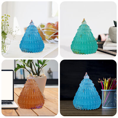 Crystal dropper Christmas candle silicone mold DIY origami Christmas tree aromatherapy gypsum ornament grinding tool