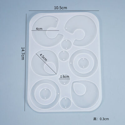 DIY Crystal Dropping Gel Mold Pendant Earrings Homemade Jewelry Pendant Earrings Irregular Silicone Mold