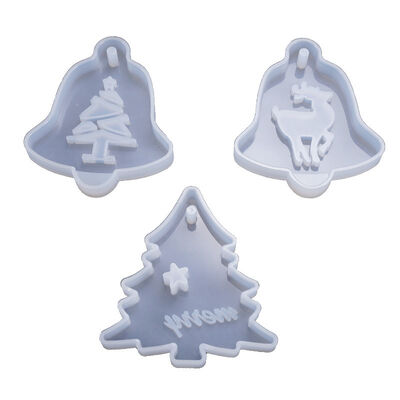 DIY crystal dropper mold for hanging Christmas tree, reindeer pendant, bag decoration, silicone mold
