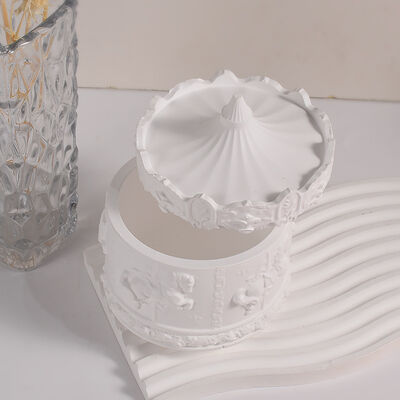 Crystal dropper glue wooden horse pattern storage box, silicone mold DIY resin gypsum storage tank, jewelry box