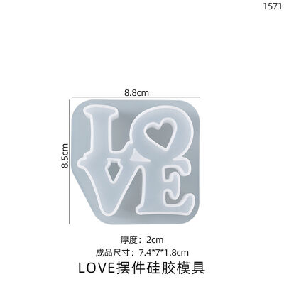 DIY Crystal Dropping Resin Grinding Tools Irregular Shape Love Pendant Pendant Silicone Mold