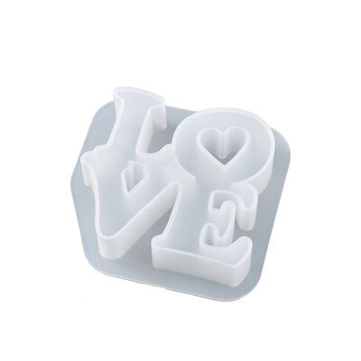 DIY Crystal Dropping Resin Grinding Tools Irregular Shape Love Pendant Pendant Silicone Mold