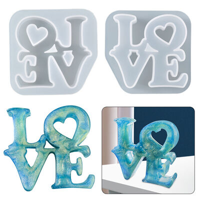 DIY Crystal Dropping Resin Grinding Tools Irregular Shape Love Pendant Pendant Silicone Mold