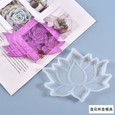 DIY Crystal Dropping Gel Mold Lotus Storage Platform Cup Mat Multi purpose Silicone Mold Spot Wholesale