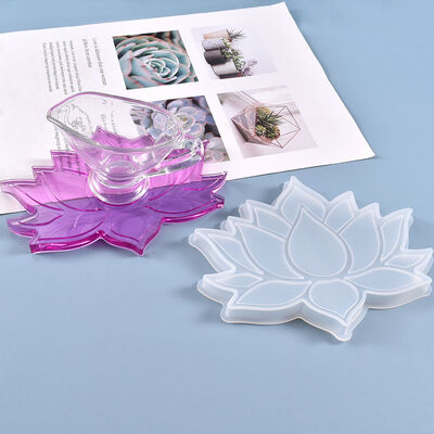 DIY Crystal Dropping Gel Mold Lotus Storage Platform Cup Mat Multi purpose Silicone Mold Spot Wholesale