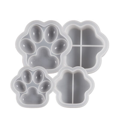 DIY Crystal Dropping Glue Mold Cat Claw Storage Box Silicone Mold Gypsum Jewelry Platform Cross border Hot Sale