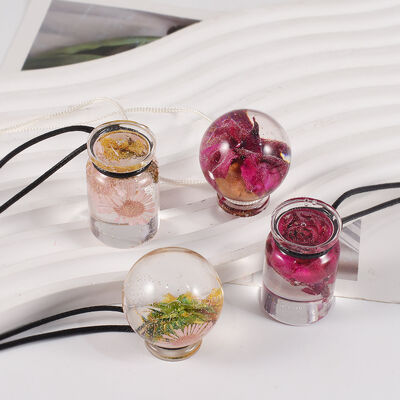 DIY Drip Glue Small Bottle Mold Drifting Bottle Micro Landscape DIY Dry Flower Pendant 3D Bottle Pendant Silicone Mold