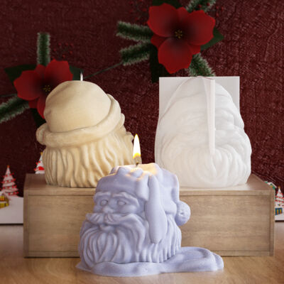 DIY crystal dropper Christmas series succulent pine tree Christmas tree Grandpa Christmas gypsum candle silicone mold