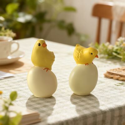 DIY Easter Aromatherapy Gypsum Resin Dropping Gel Standing Egg Chicken Candle Pendant Silicone Mold